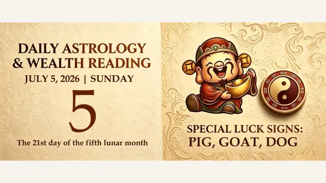 Chinese Zodiac Horoscope for July 5, 2026: Daily Forecast for All Signs