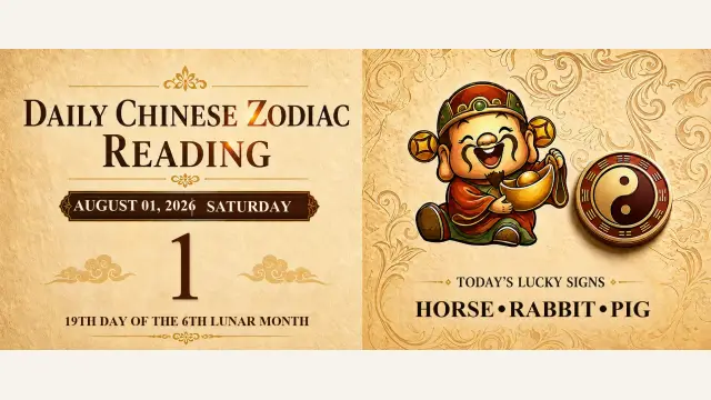 Chinese Zodiac Horoscope for August 1, 2026: Daily Forecast for All Signs