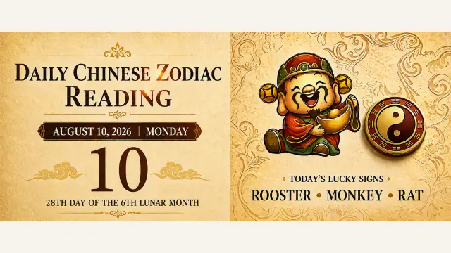 Chinese Zodiac Horoscope for August 10, 2026: Daily Forecast for All Signs