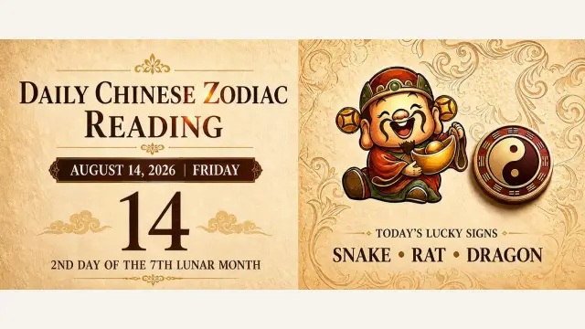Chinese Zodiac Horoscope for August 14, 2026: Daily Forecast for All Signs