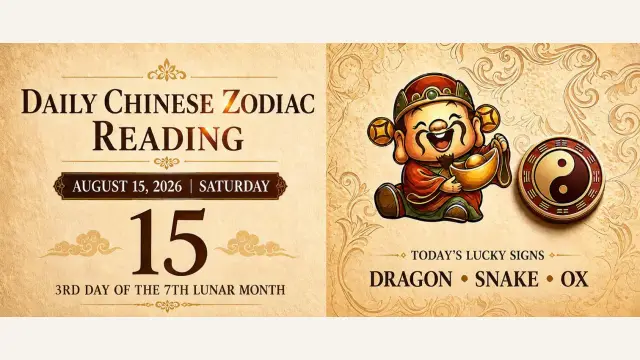 Chinese Zodiac Horoscope for August 15, 2026: Daily Forecast for All Signs