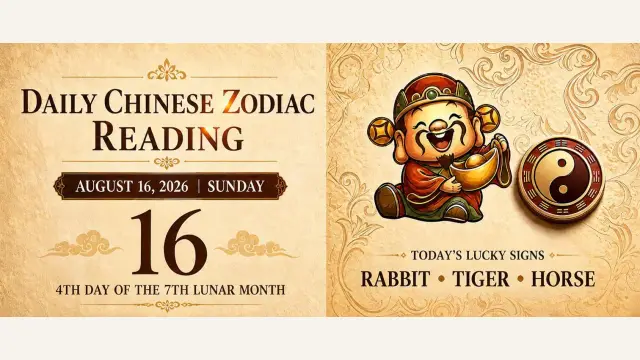 Chinese Zodiac Horoscope for August 16, 2026: Daily Forecast for All Signs