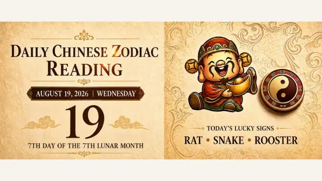 Chinese Zodiac Horoscope for August 19, 2026: Daily Forecast for All Signs