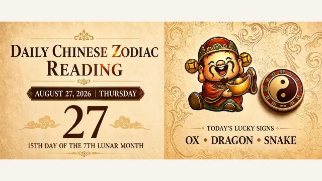 Chinese Zodiac Horoscope for August 27, 2026: Daily Forecast for All Signs