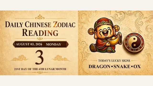 Chinese Zodiac Horoscope for August 3, 2026: Daily Forecast for All Signs