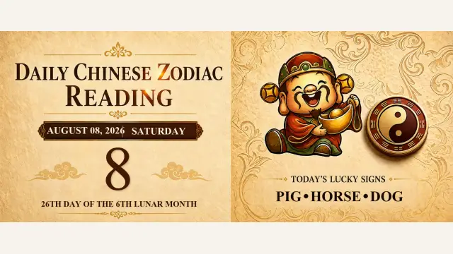 Chinese Zodiac Horoscope for August 8, 2026: Daily Forecast for All Signs