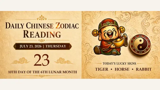 Chinese Zodiac Horoscope for July 23, 2026: Daily Forecast for All Signs