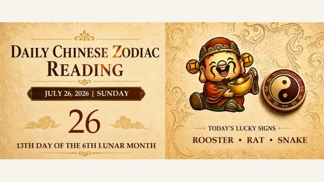 Chinese Zodiac Horoscope for July 26, 2026: Daily Forecast for All Signs
