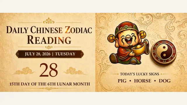Chinese Zodiac Horoscope for July 28, 2026: Daily Forecast for All Signs