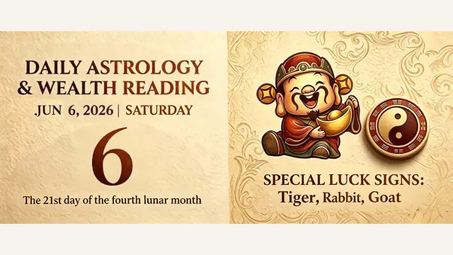 Chinese Zodiac Horoscope for June 6, 2026: Daily Forecast for All Signs