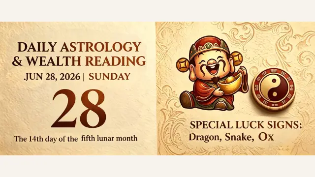 Chinese Zodiac Horoscope for June 28, 2026: Daily Forecast for All Signs
