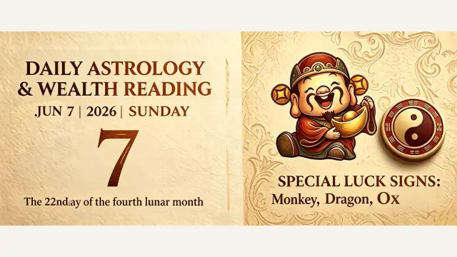 Chinese Zodiac Horoscope for June 7, 2026: Daily Forecast for All Signs