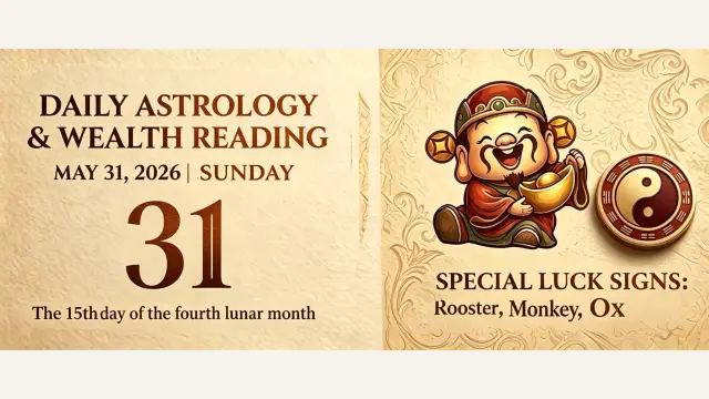 Chinese Zodiac Horoscope for May 31, 2026: Daily Forecast for All Signs