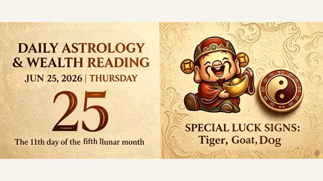 Chinese Zodiac Horoscope for June 25, 2026: Daily Forecast for All Signs