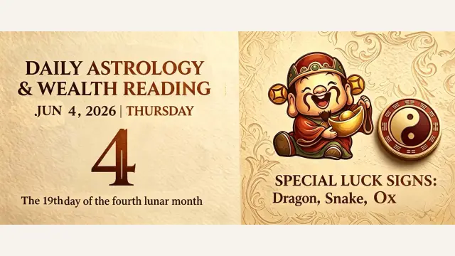 Chinese Zodiac Horoscope for June 4, 2026: Daily Forecast for All Signs