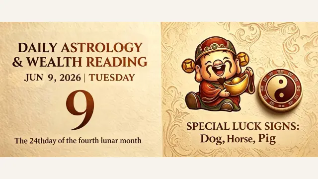 Chinese Zodiac Horoscope for June 9, 2026: Daily Forecast for All Signs