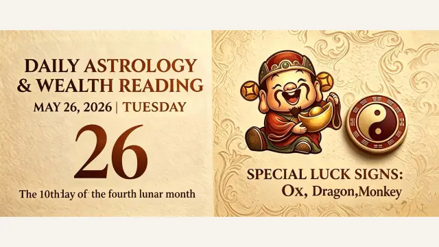 Chinese Zodiac Horoscope for May 26, 2026: Daily Forecast for All Signs