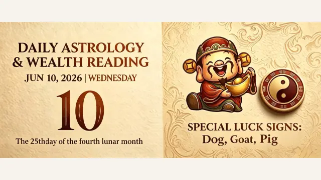 Chinese Zodiac Horoscope for June 10, 2026: Daily Forecast for All Signs