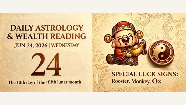 Chinese Zodiac Horoscope for June 24, 2026: Daily Forecast for All Signs