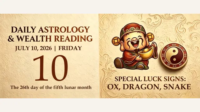 Chinese Zodiac Horoscope for July 10, 2026: Daily Forecast for All Signs