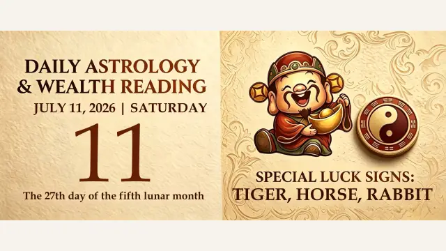 Chinese Zodiac Horoscope for July 11, 2026: Daily Forecast for All Signs