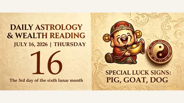Chinese Zodiac Horoscope for July 16, 2026: Daily Forecast for All Signs