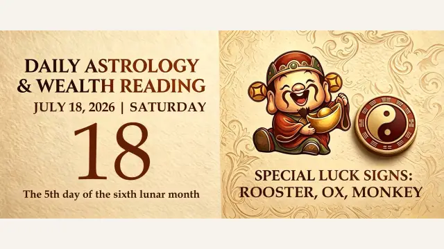 Chinese Zodiac Horoscope for July 18, 2026: Daily Forecast for All Signs