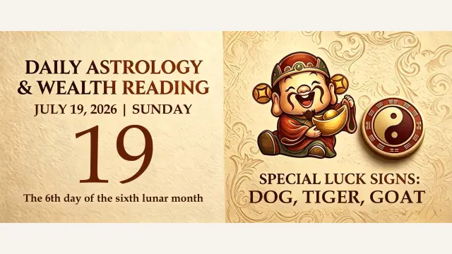 Chinese Zodiac Horoscope for July 19, 2026: Daily Forecast for All Signs