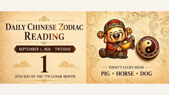 Chinese Zodiac Horoscope for September 1, 2026: Daily Forecast for All Signs