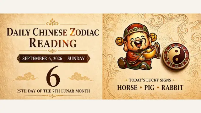 Chinese Zodiac Horoscope for September 6, 2026: Daily Forecast for All Signs