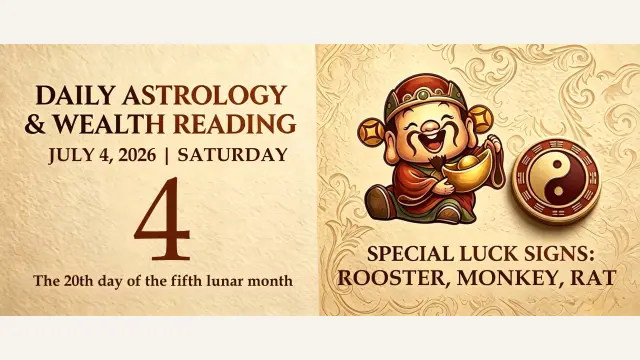 Chinese Zodiac Horoscope for July 4, 2026: Daily Forecast for All Signs