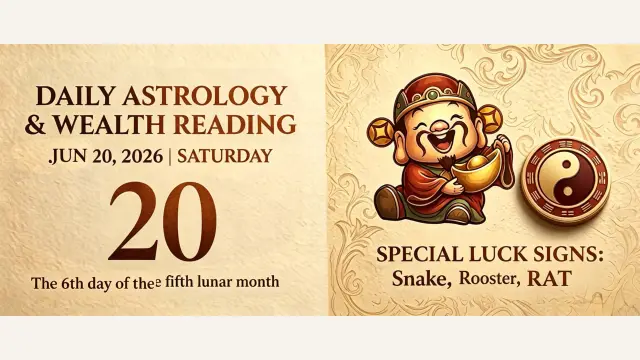 Chinese Zodiac Horoscope for June 20, 2026: Daily Forecast for All Signs