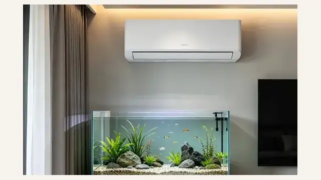 Is it good feng shui to place a fish tank in front of an air-conditioning vent?